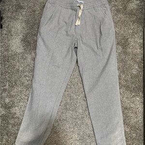 Zara Gray Pants with Drawstring Waistband